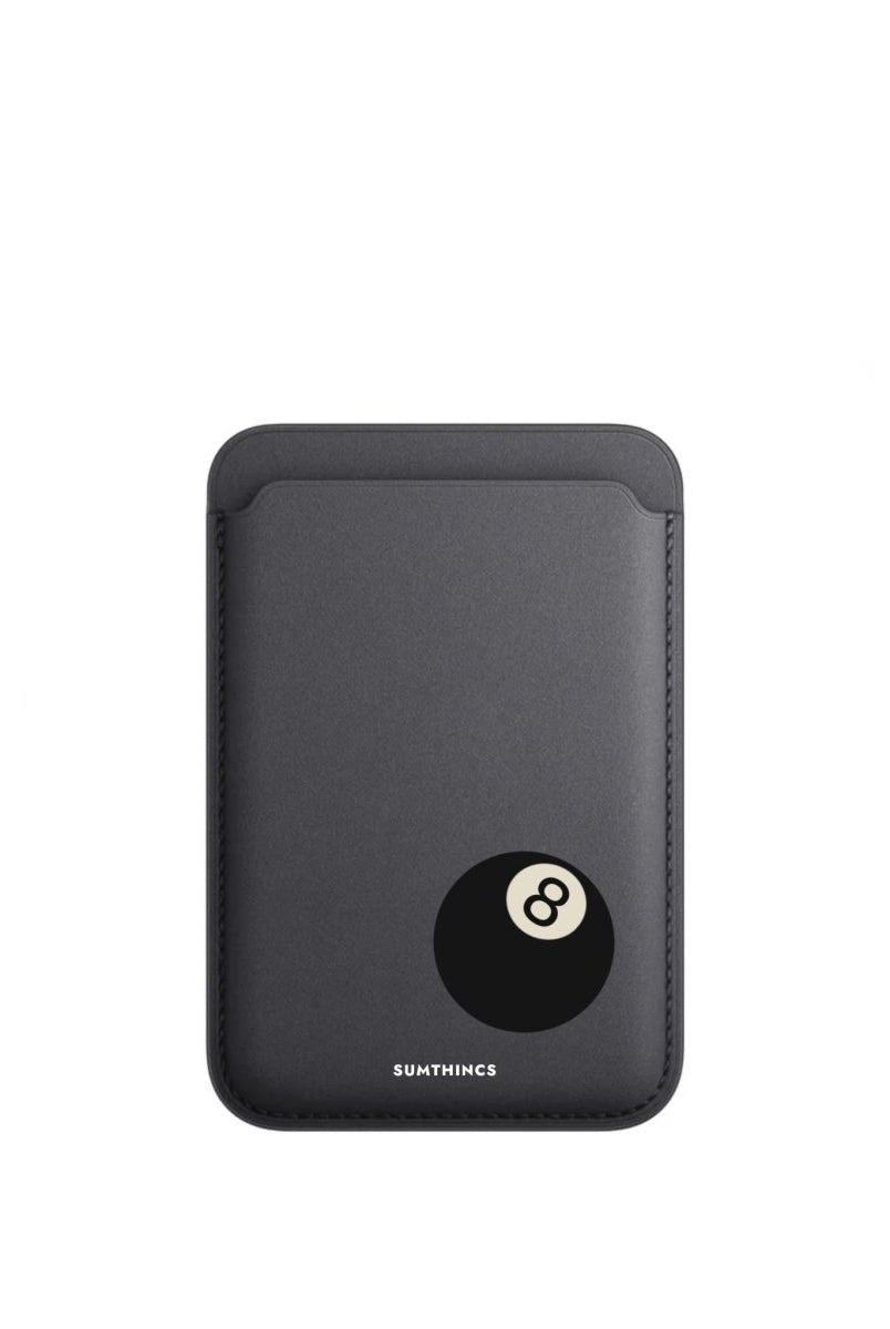 8 Ball MagSafe Deri Cüzdan Wallet Siyah - Sumthincs