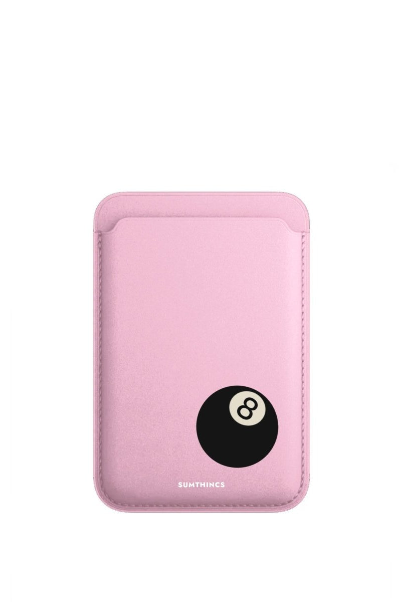 8 Ball MagSafe Deri Cüzdan Wallet Pembe - Sumthincs