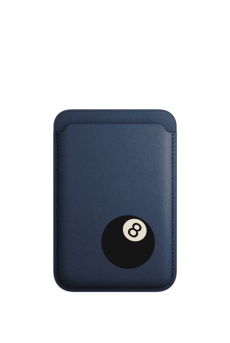 8 Ball MagSafe Deri Cüzdan Wallet Pasifik Mavi - Sumthincs