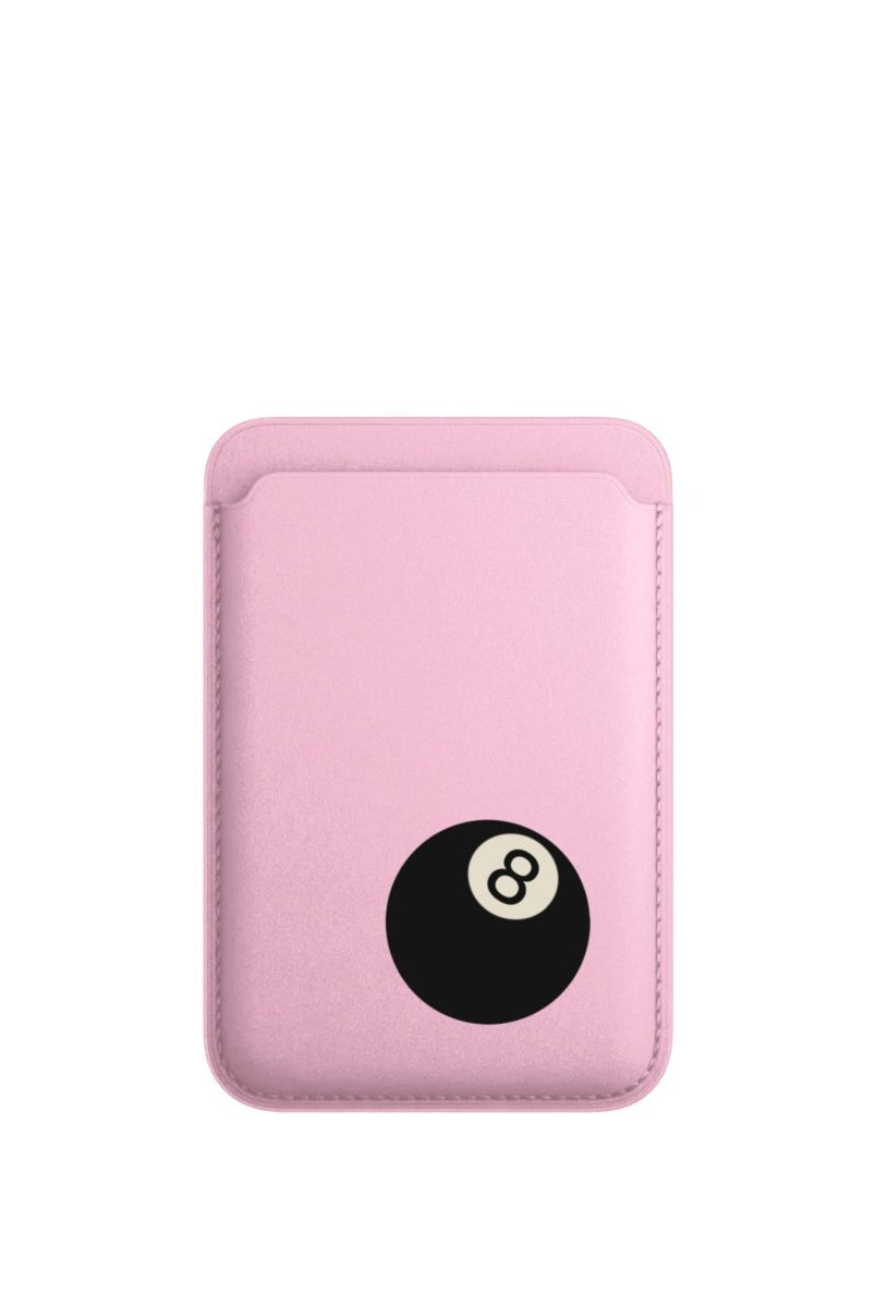 8 Ball MagSafe Deri Cüzdan Wallet Pembe - Sumthincs