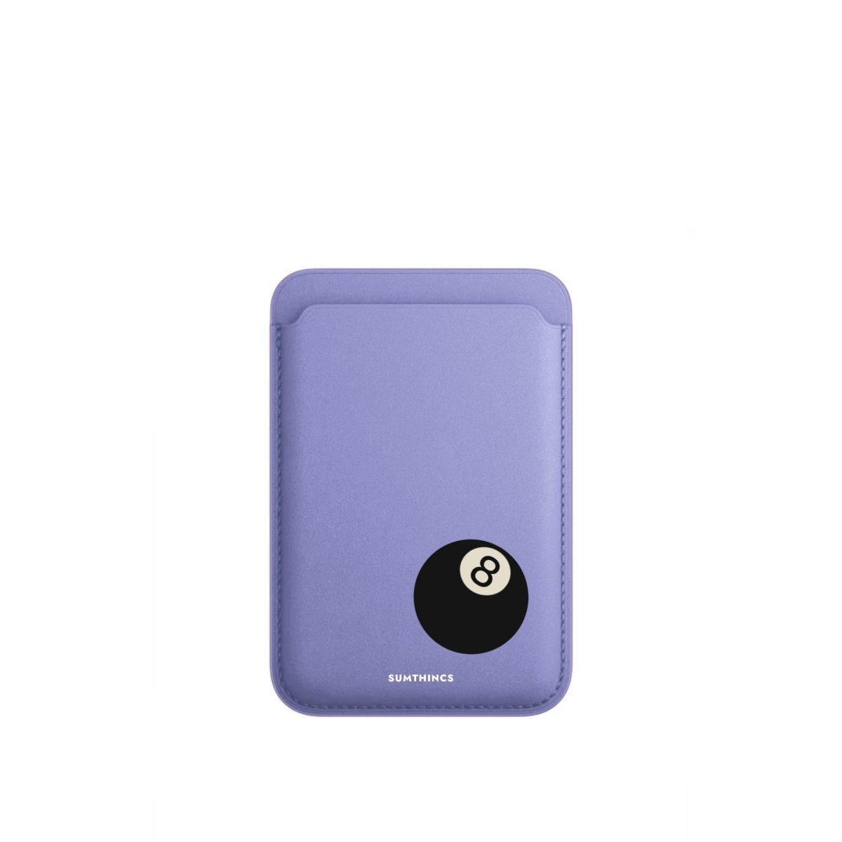 8 Ball MagSafe Deri Cüzdan Wallet Lila - Sumthincs