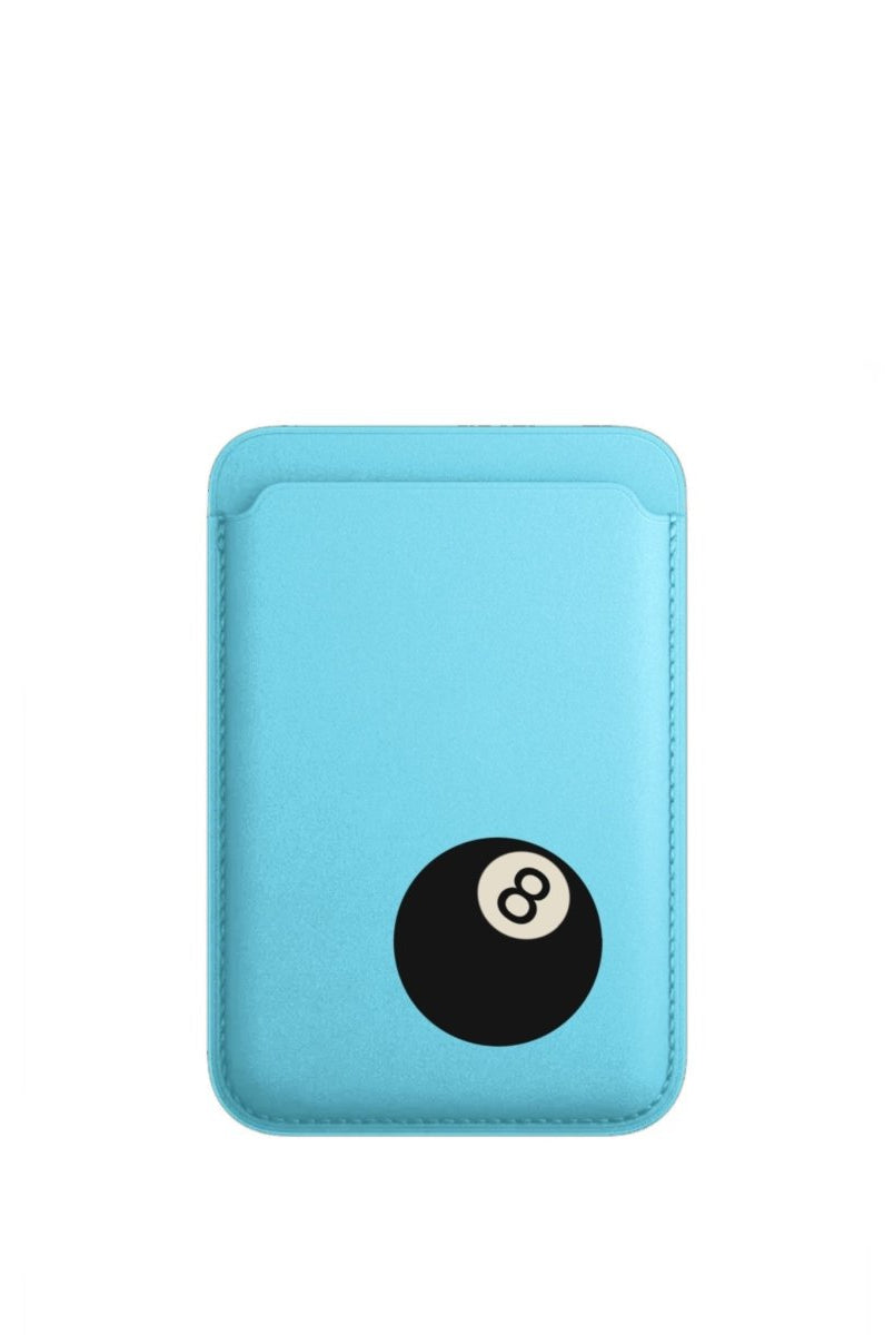 8 Ball MagSafe Deri Cüzdan Wallet Mavi - Sumthincs