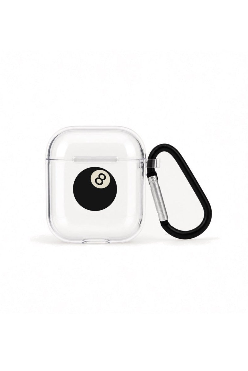 8Ball AirPods 1. ve 2. Nesil Şeffaf Silikon Kılıf Beyaz Şeffaf - Sumthincs