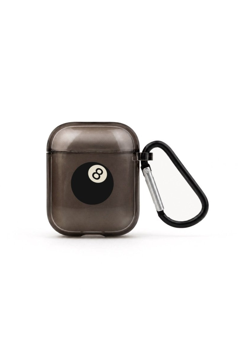 8Ball AirPods 1. ve 2. Nesil Şeffaf Silikon Kılıf Siyah - Sumthincs