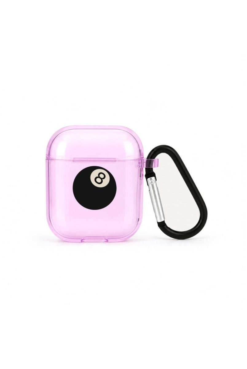 8Ball AirPods 1. ve 2. Nesil Şeffaf Silikon Kılıf Lila - Sumthincs