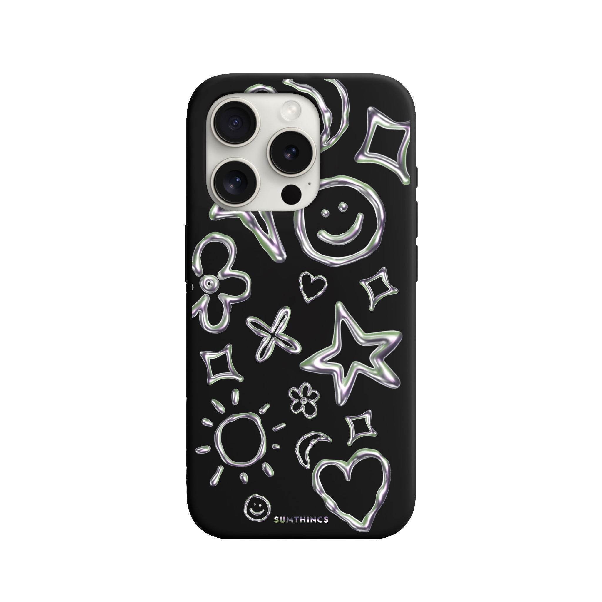 iPhone 12 Mini Silver Doodles Premium Telefon Kılıfı - SUMTHINCS