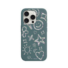 iPhone 12 Mini Silver Doodles Premium Telefon Kılıfı - SUMTHINCS