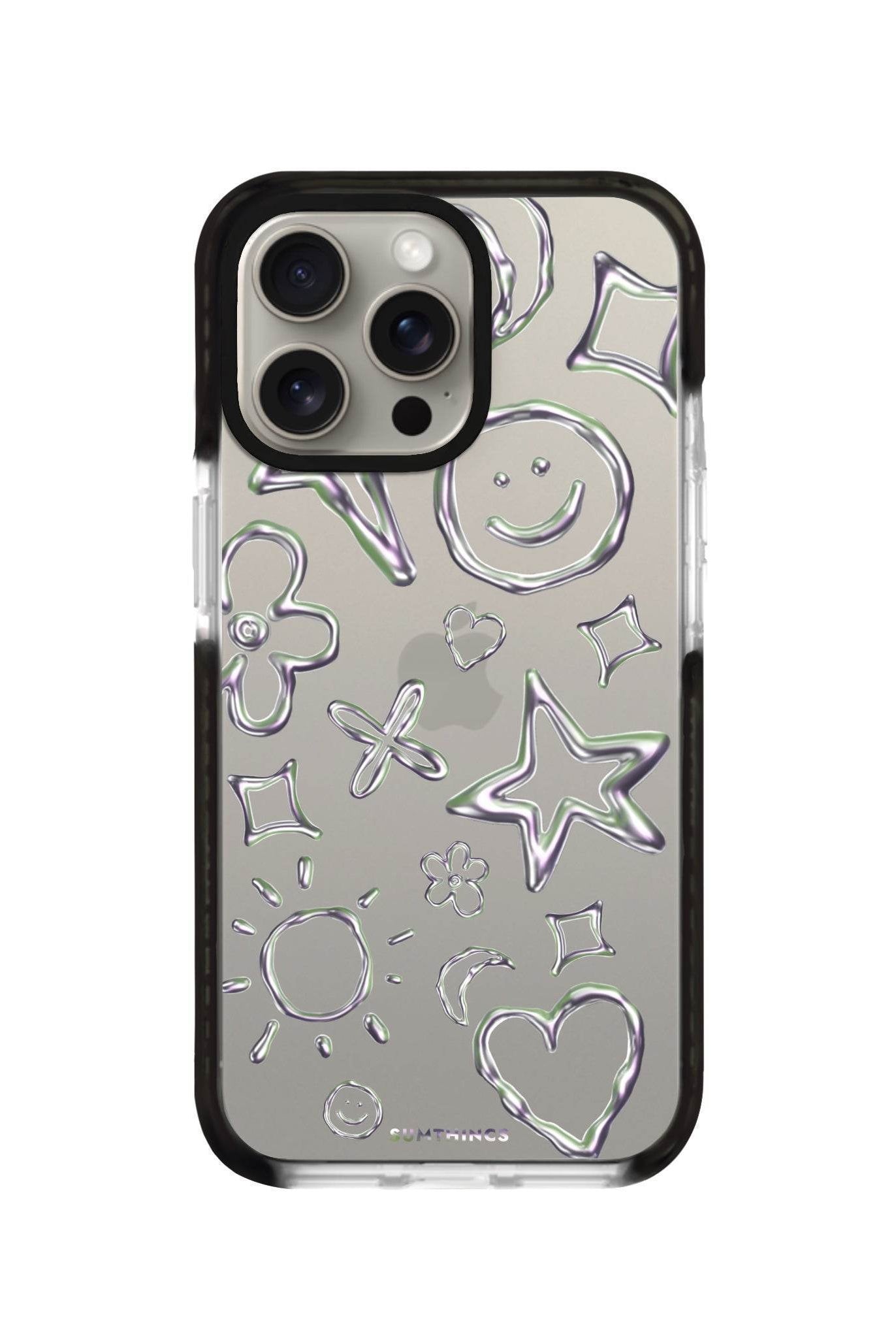 iPhone XR Silver Doodles Procase Şeffaf Telefon Kılıfı - SUMTHINCS