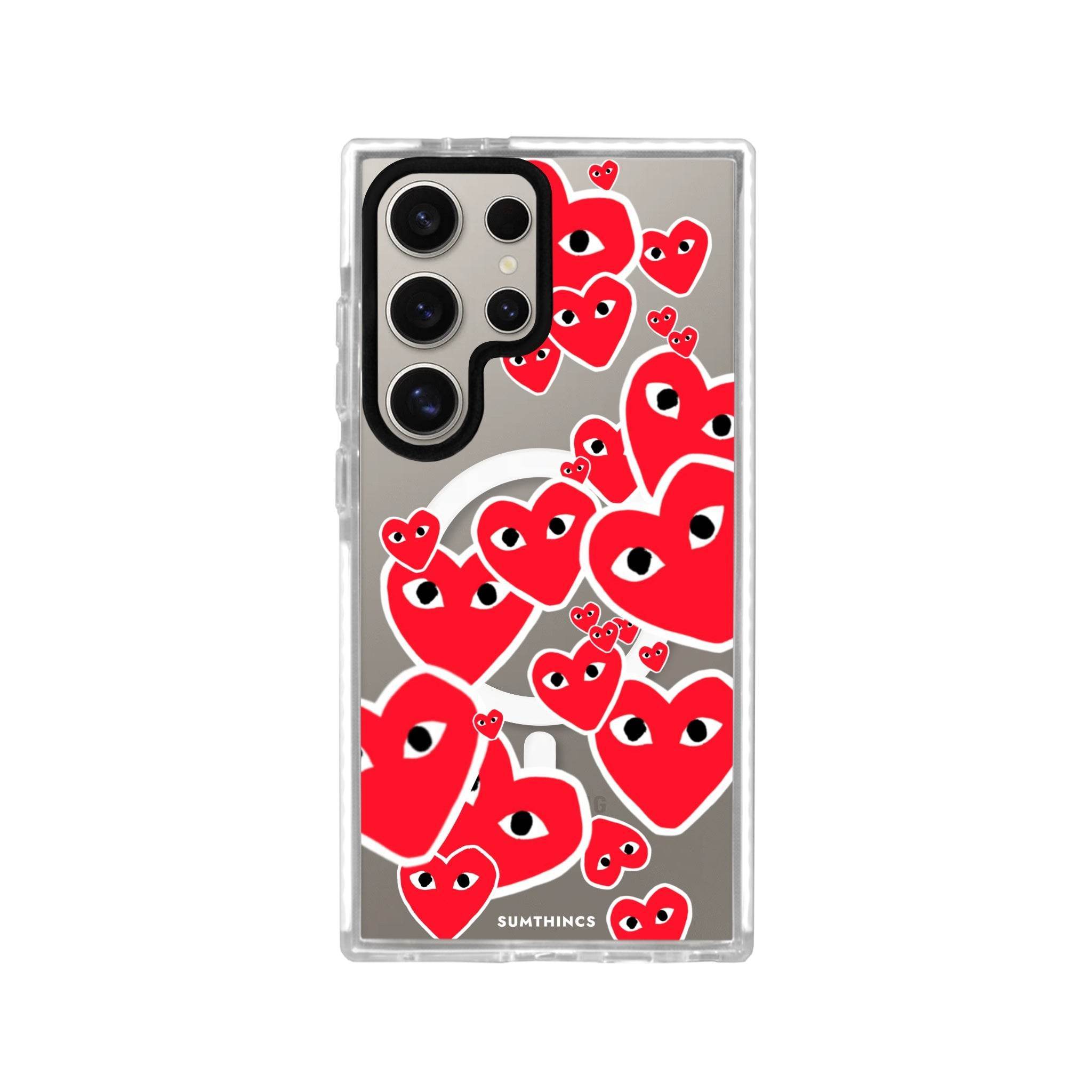 Samsung S23 Ultra Hearts Magsafe Procase Şeffaf Telefon Kılıfı - SUMTHINCS