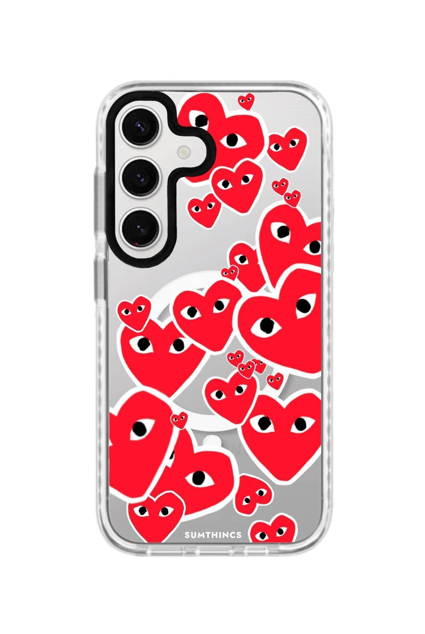 Samsung S24 Plus Hearts Magsafe Procase Şeffaf Telefon Kılıfı - SUMTHINCS