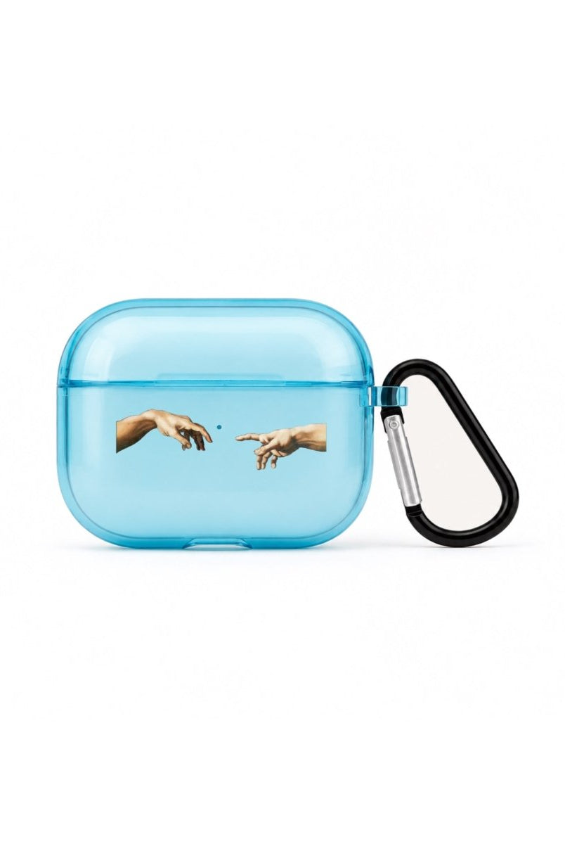 Adams Creation AirPods Pro Şeffaf Silikon Kılıf Mavi - Sumthincs