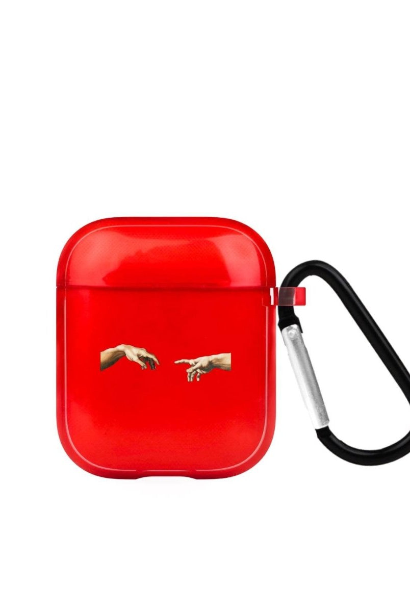 Adams Creation AirPods Şeffaf Silikon Kılıf Kırmızı - SUMTHINCS
