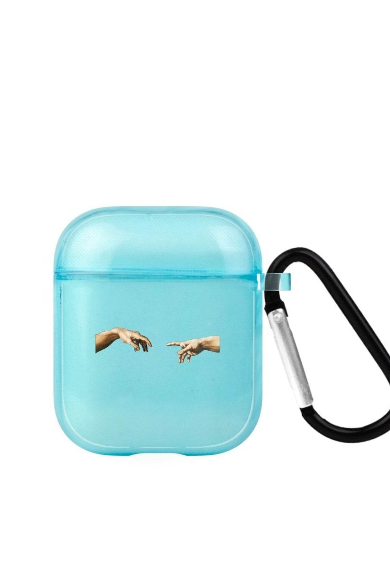 Adams Creation AirPods Şeffaf Silikon Kılıf Mavi - SUMTHINCS
