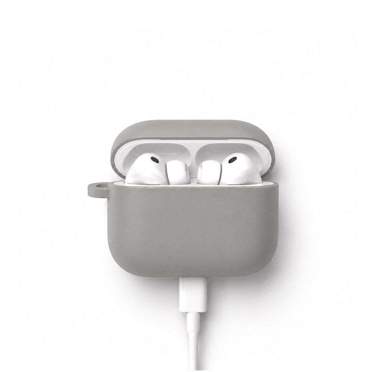 AirPods Pro 3 Premium Gri Silikon Kılıf - Sumthincs