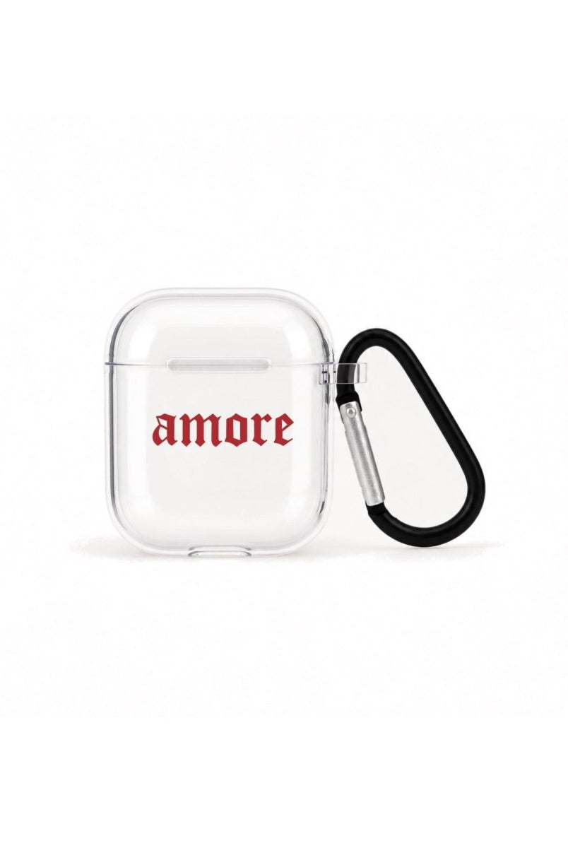 Amore AirPods 1. ve 2. Nesil Şeffaf Silikon Kılıf Beyaz Şeffaf - Sumthincs
