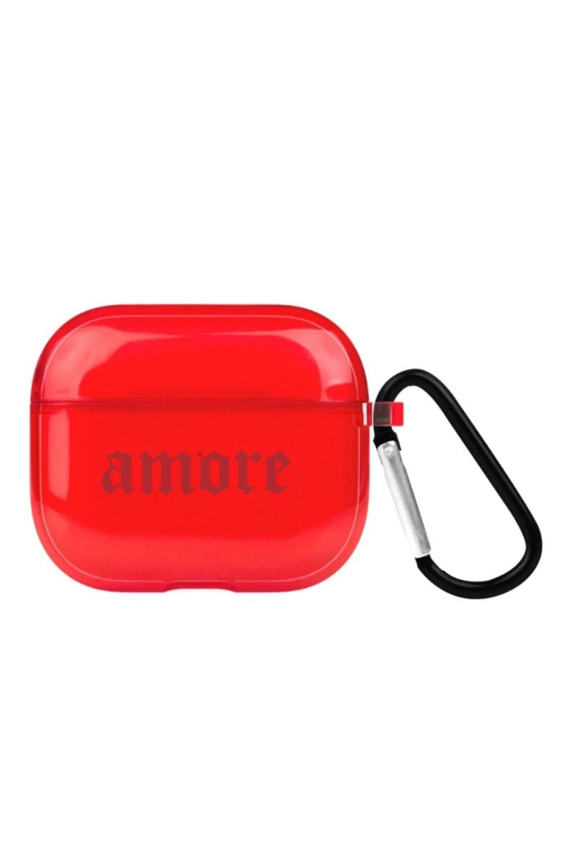 Amore AirPods 3 Şeffaf Silikon Kılıf Kırmızı - SUMTHINCS