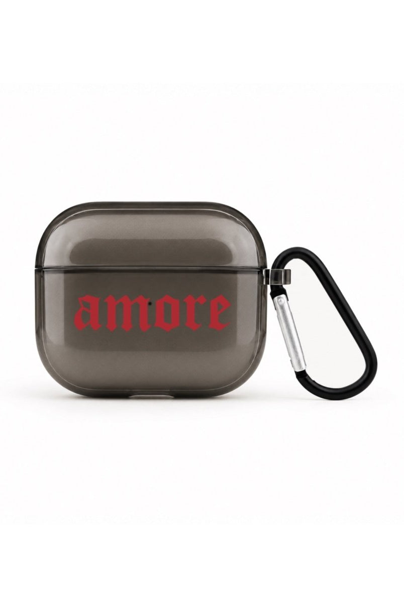 Amore AirPods 3 Şeffaf Silikon Kılıf Siyah - Sumthincs