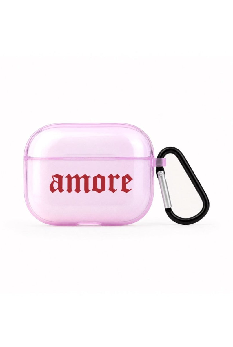 Amore AirPods Pro Şeffaf Silikon Kılıf Lila - Sumthincs