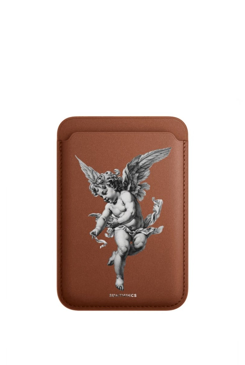 Angel MagSafe Deri Cüzdan Wallet Kahverengi - Sumthincs