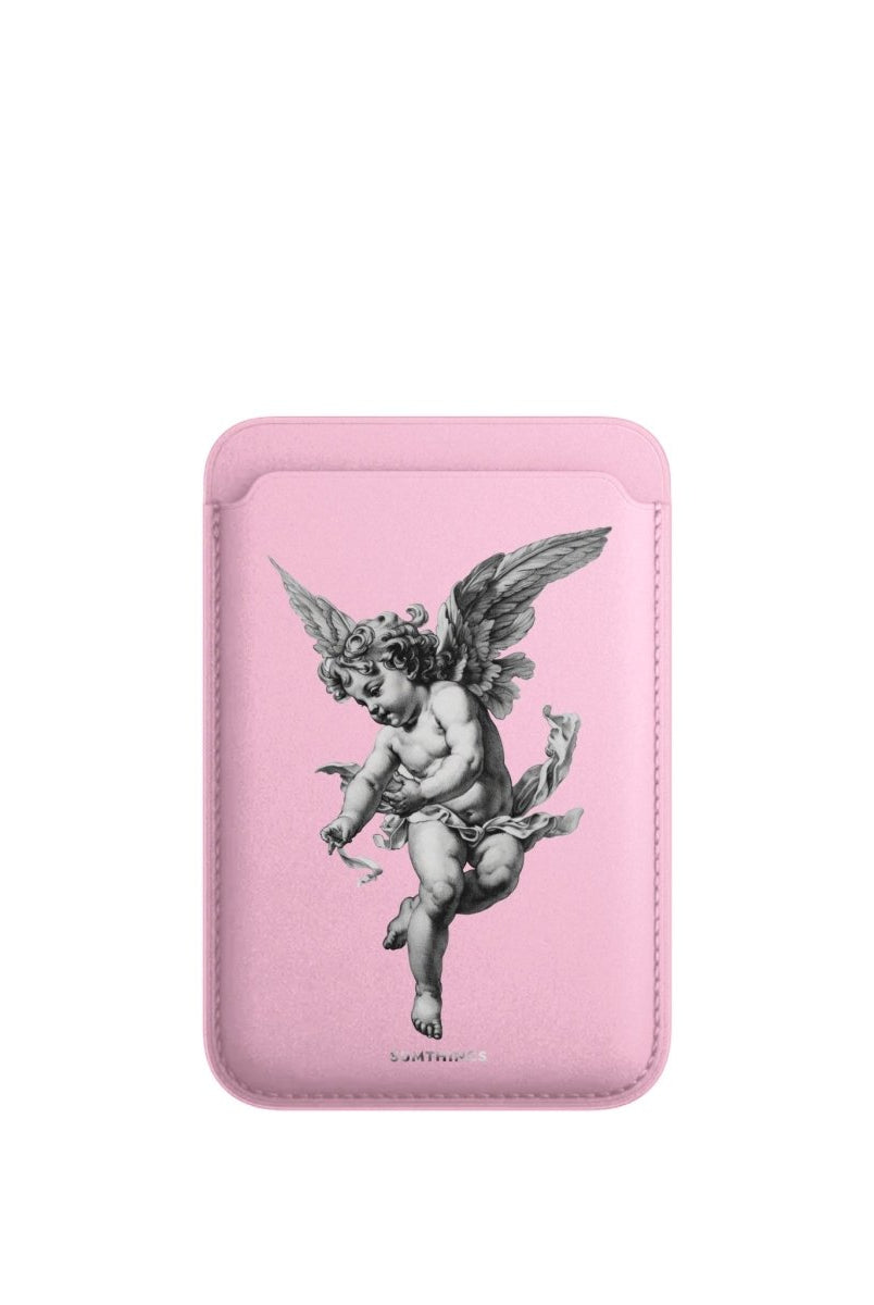 Angel MagSafe Deri Cüzdan Wallet Pembe - Sumthincs