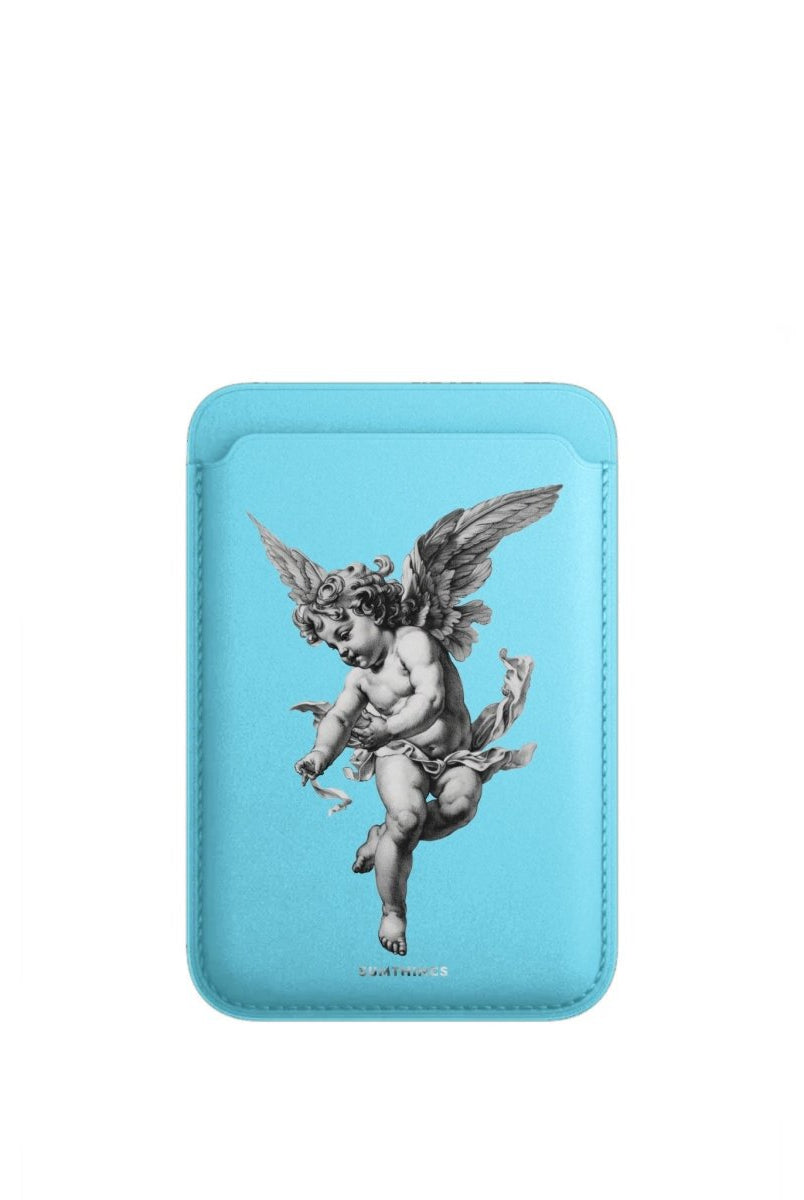 Angel MagSafe Deri Cüzdan Wallet Mavi - Sumthincs