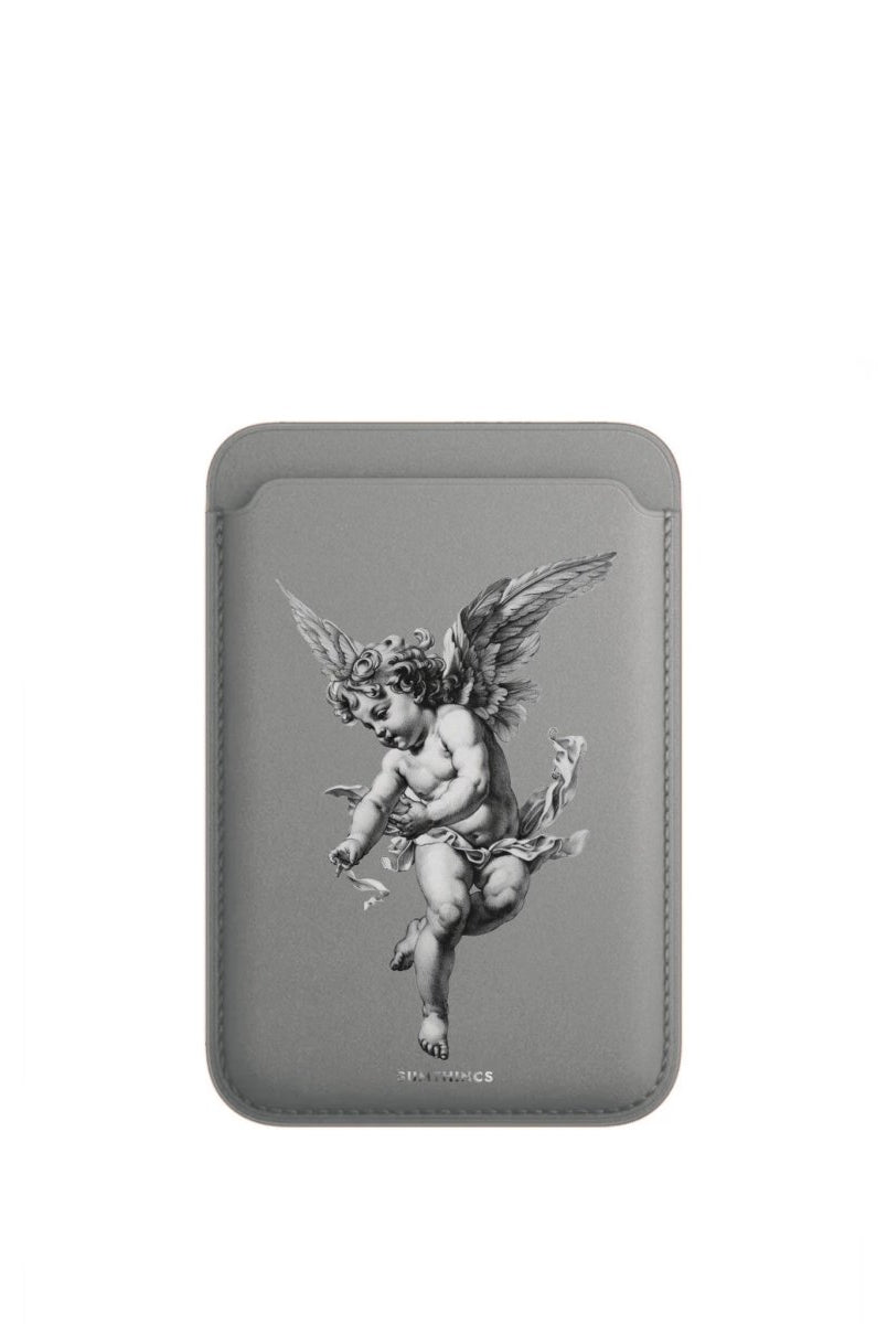 Angel MagSafe Deri Cüzdan Wallet Gri - Sumthincs