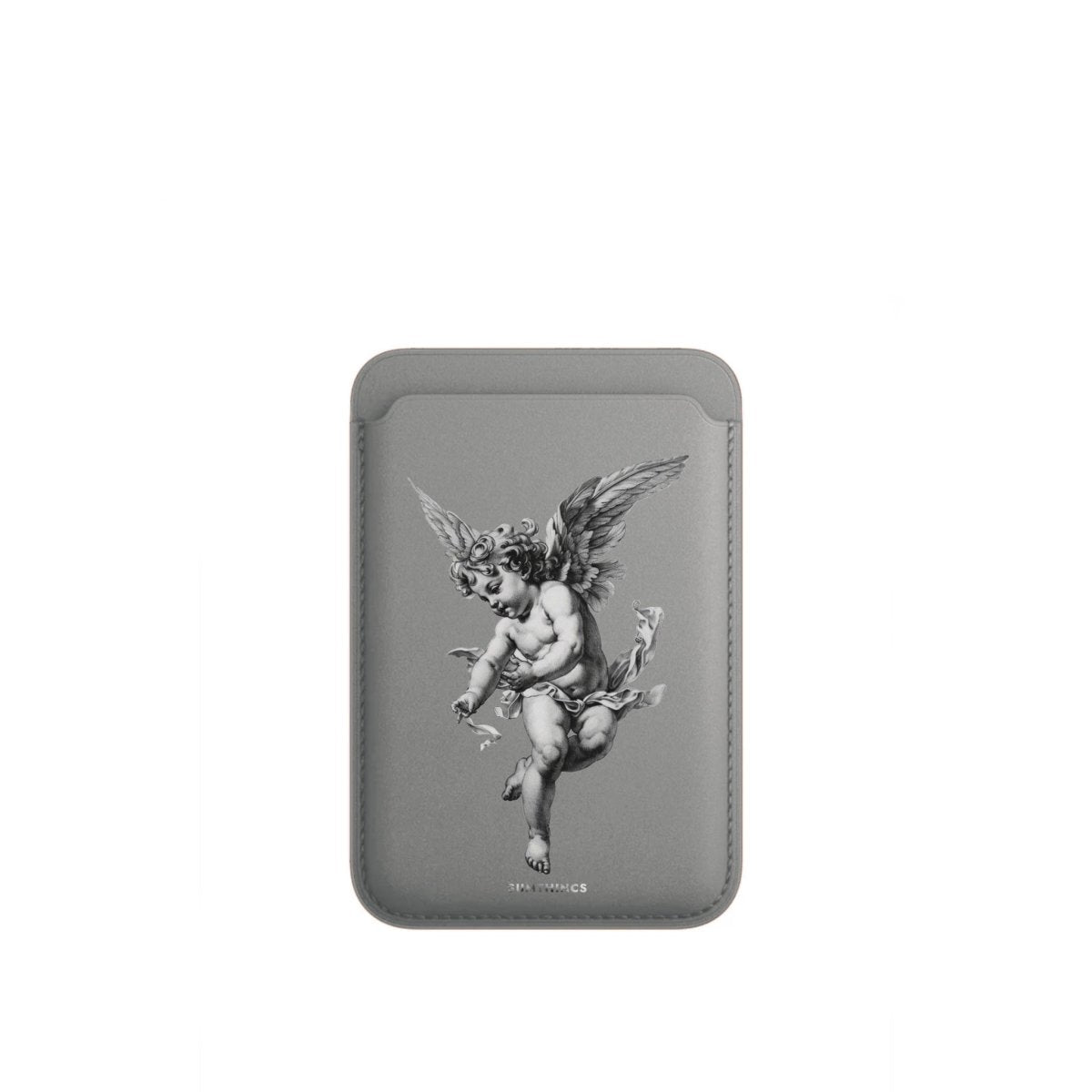 Angel MagSafe Deri Cüzdan Wallet Gri - Sumthincs