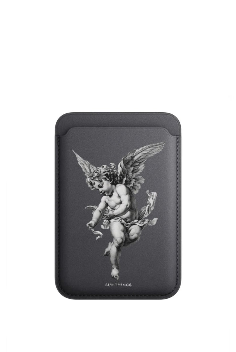 Angel MagSafe Deri Cüzdan Wallet Siyah - Sumthincs