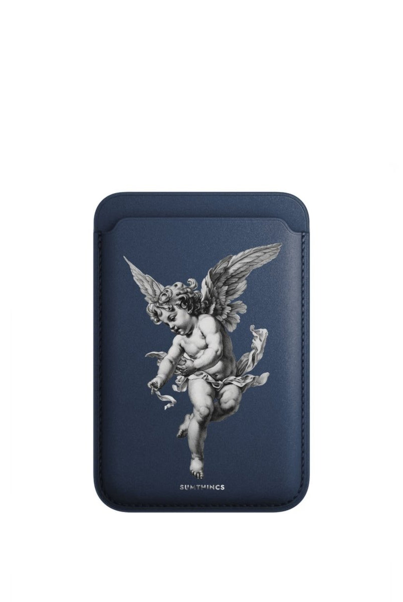 Angel MagSafe Deri Cüzdan Wallet Pasifik Mavi - Sumthincs