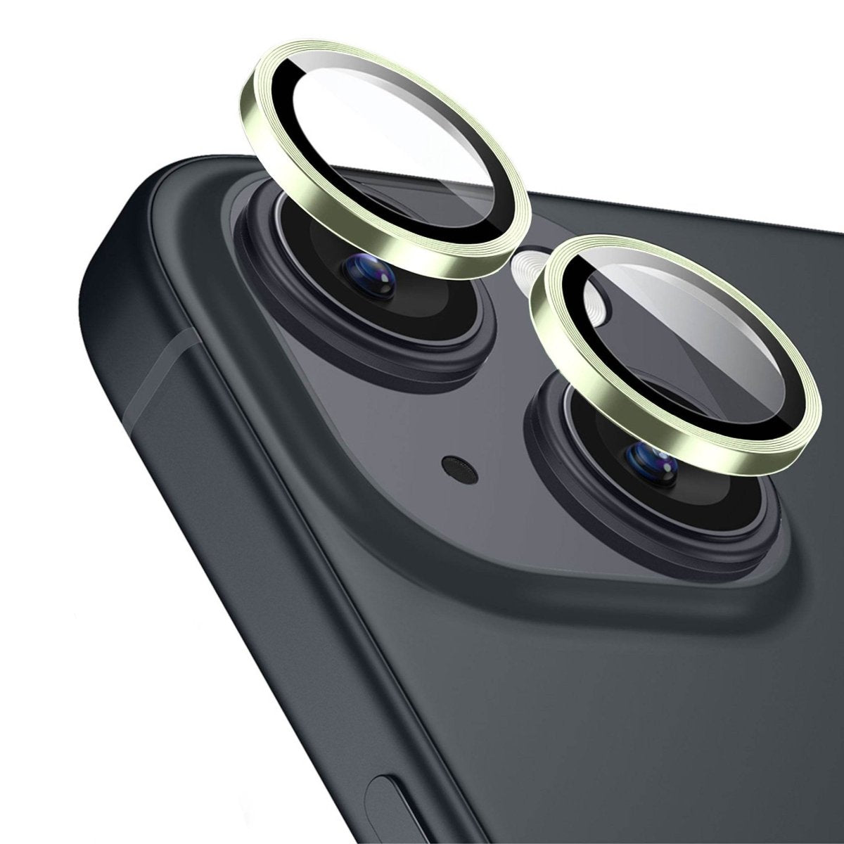 Apple iPhone 15 / 15 Plus Kamera Lens Koruyucu Yeşil - SUMTHINCS