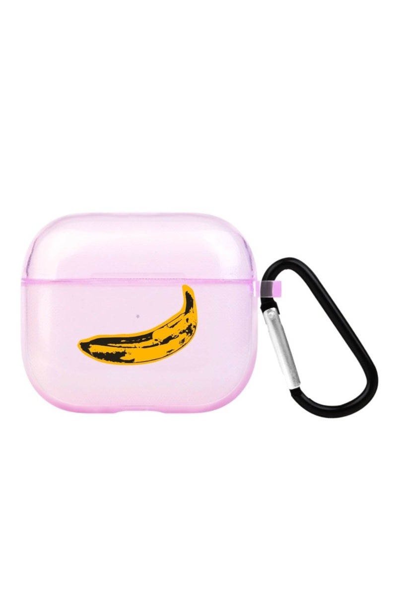Banana AirPods 3 Şeffaf Silikon Kılıf Lila - SUMTHINCS