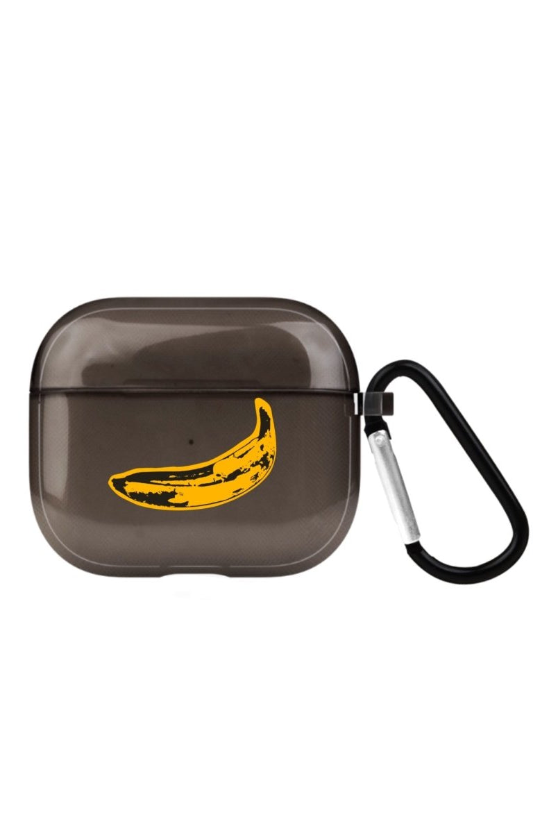 Banana AirPods 3 Şeffaf Silikon Kılıf Siyah - SUMTHINCS