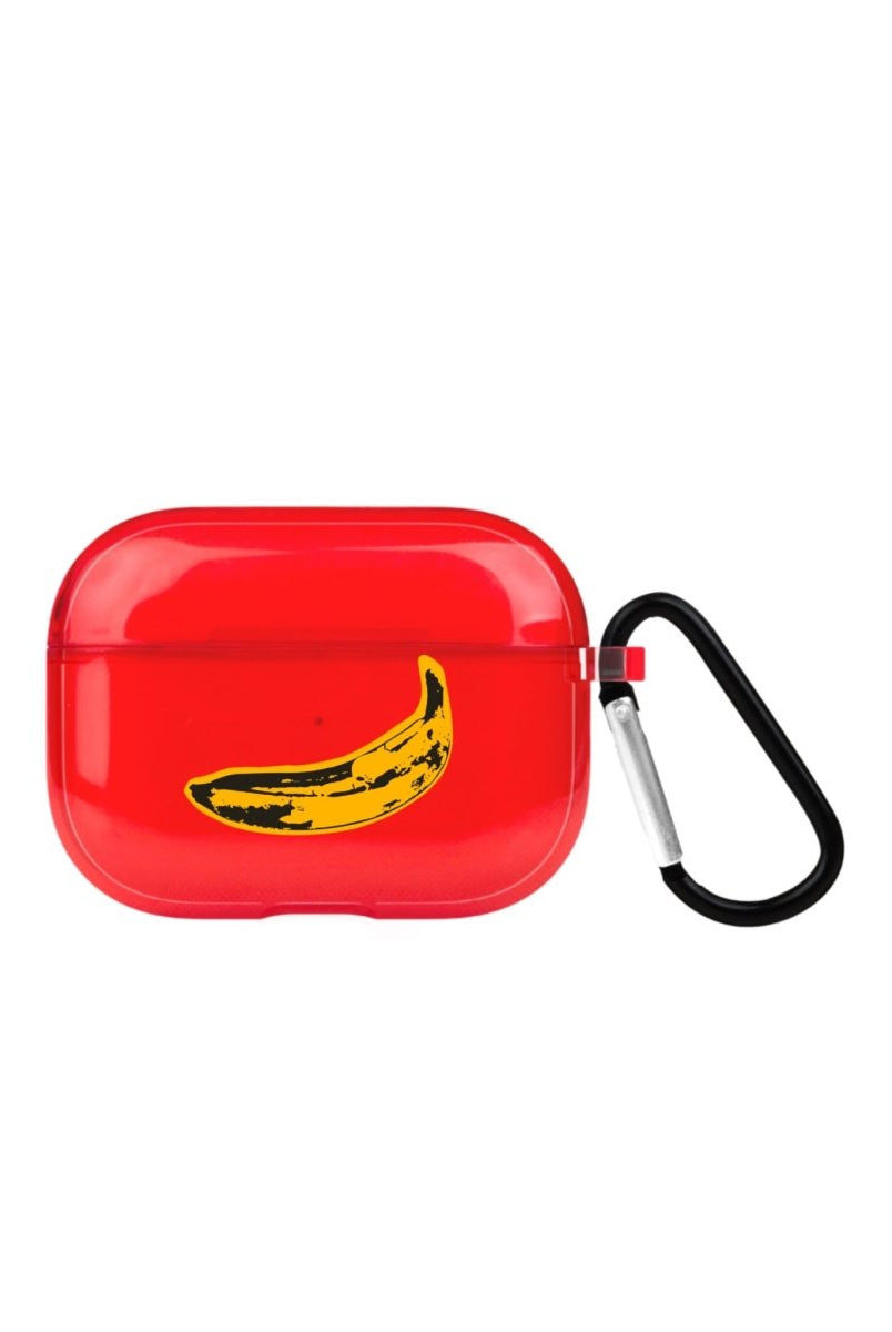Banana AirPods Pro Şeffaf Silikon Kılıf Kırmızı - SUMTHINCS