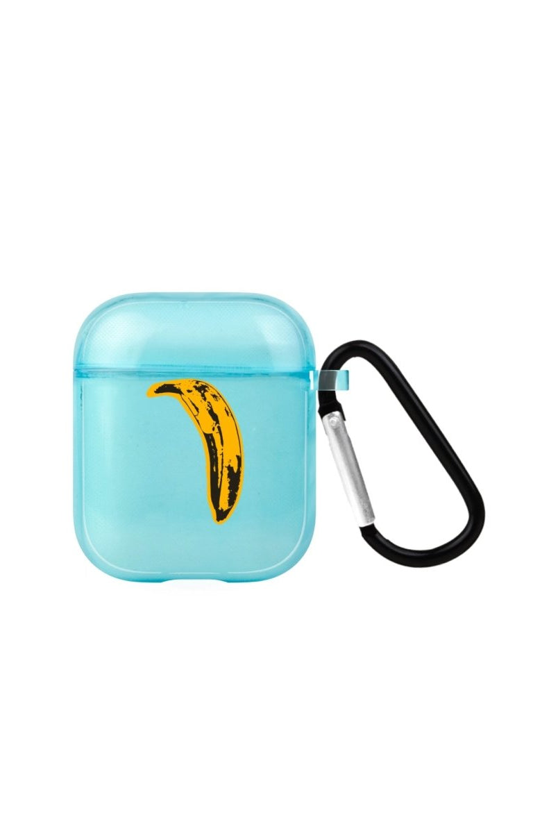 Banana AirPods Şeffaf Silikon Kılıf Mavi - SUMTHINCS