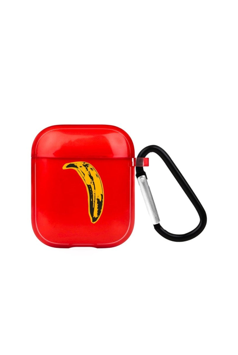 Banana AirPods Şeffaf Silikon Kılıf Kırmızı - SUMTHINCS
