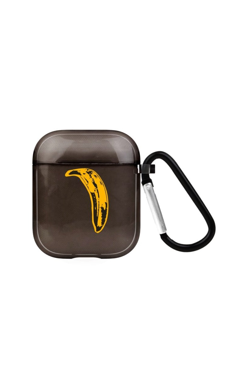 Banana AirPods Şeffaf Silikon Kılıf Siyah - SUMTHINCS