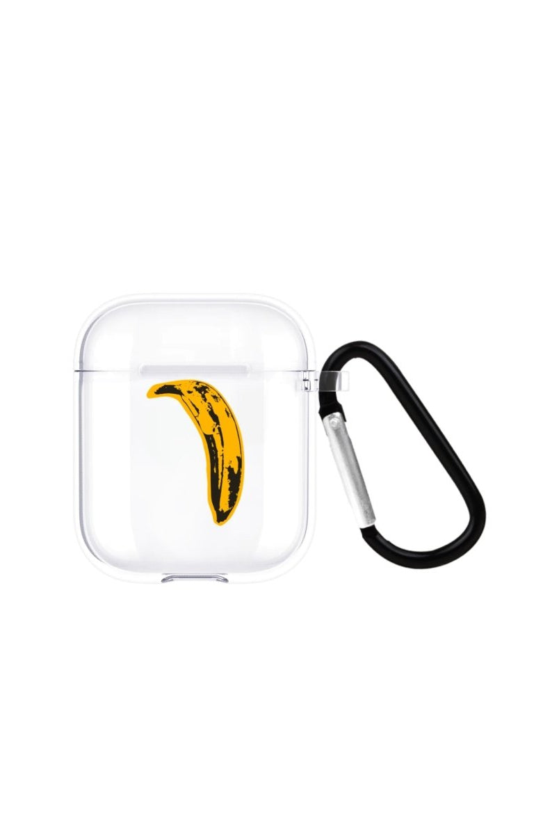 Banana AirPods Şeffaf Silikon Kılıf Beyaz Şeffaf - SUMTHINCS