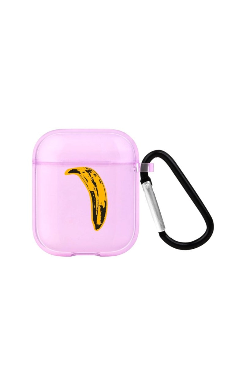 Banana AirPods Şeffaf Silikon Kılıf Lila - SUMTHINCS