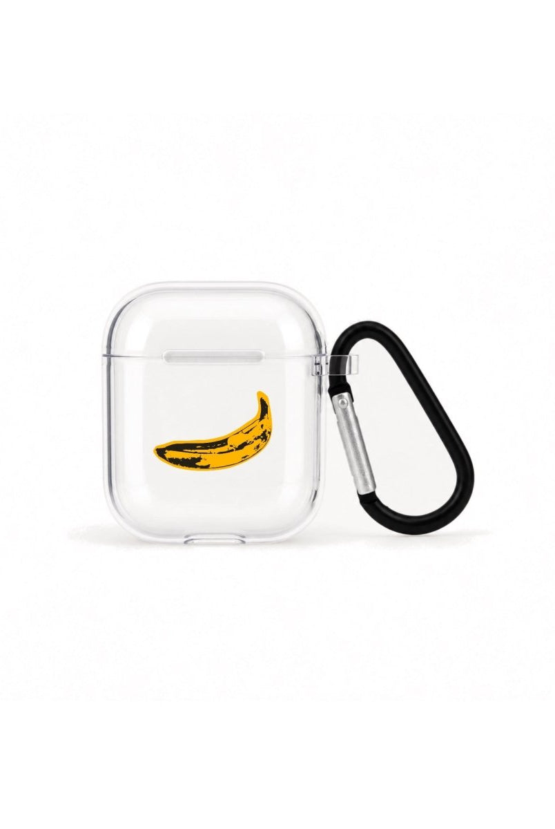 Banana AirPods Şeffaf Silikon Kılıf Beyaz Şeffaf - Sumthincs