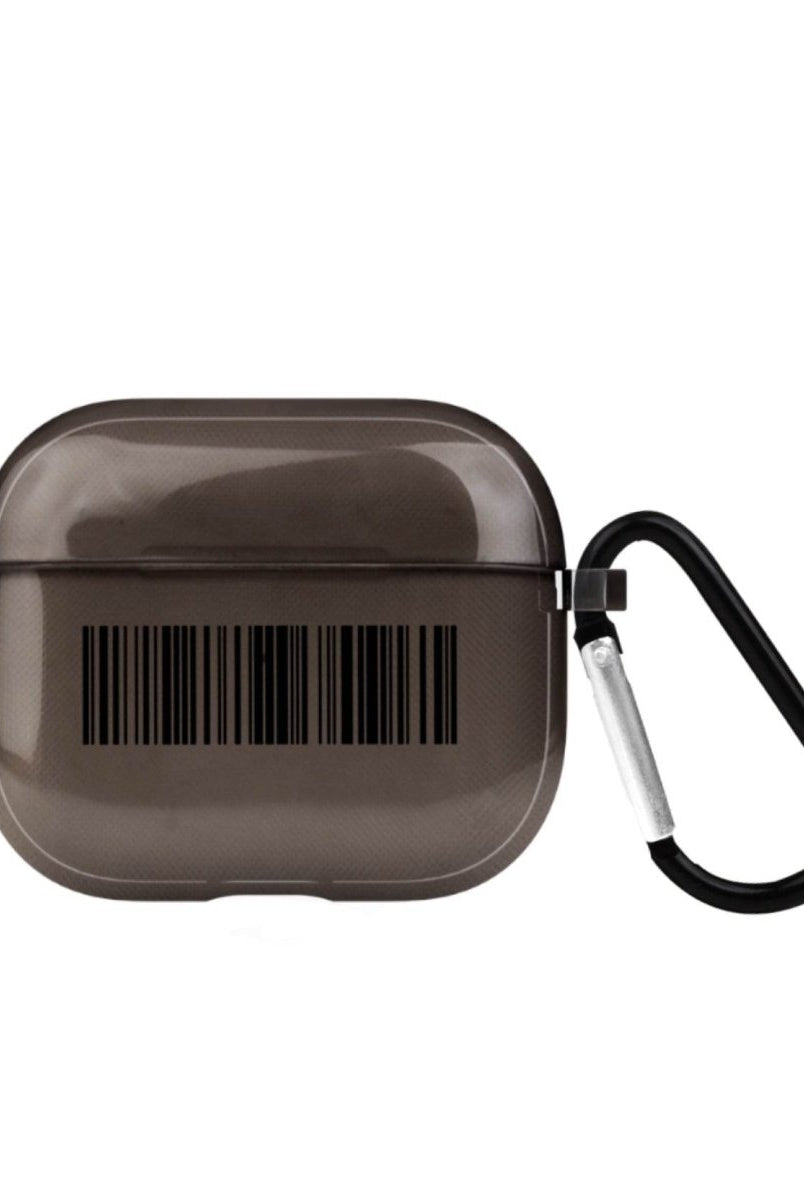 Barcode AirPods 3 Şeffaf Silikon Kılıf Siyah - SUMTHINCS