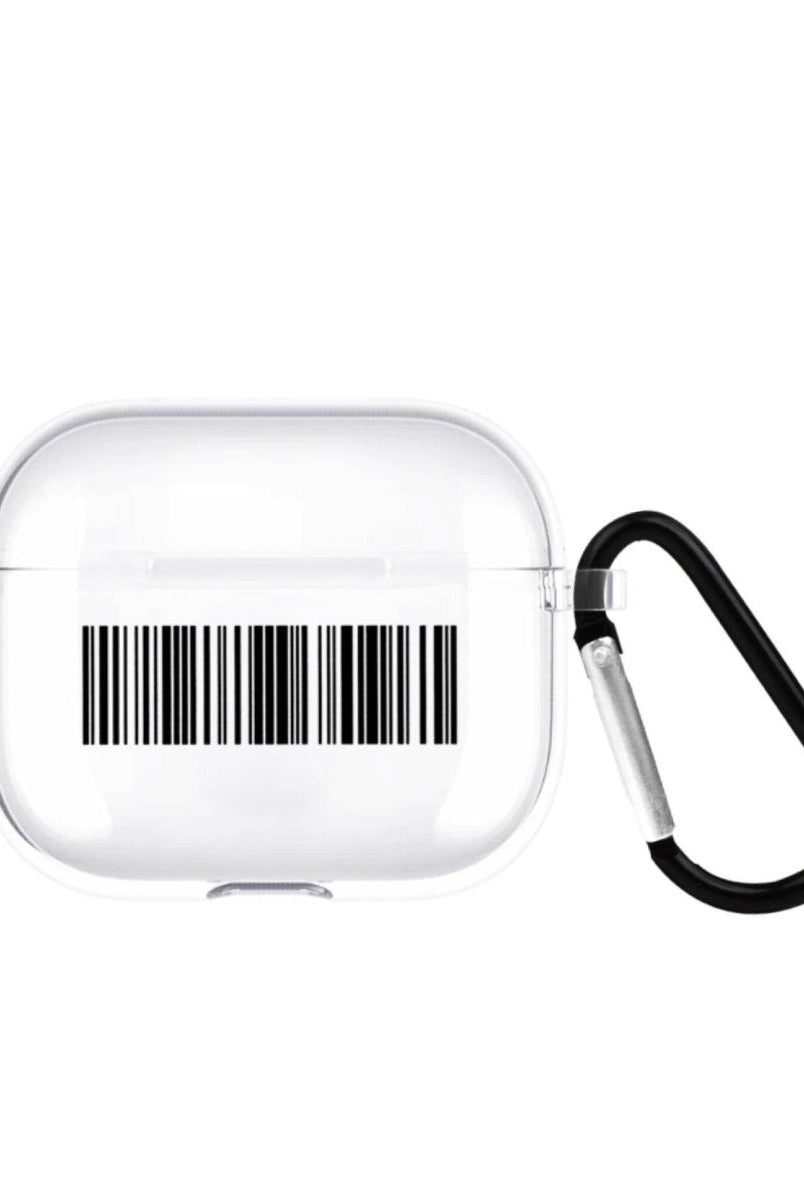 Barcode AirPods 3 Şeffaf Silikon Kılıf Beyaz Şeffaf - SUMTHINCS