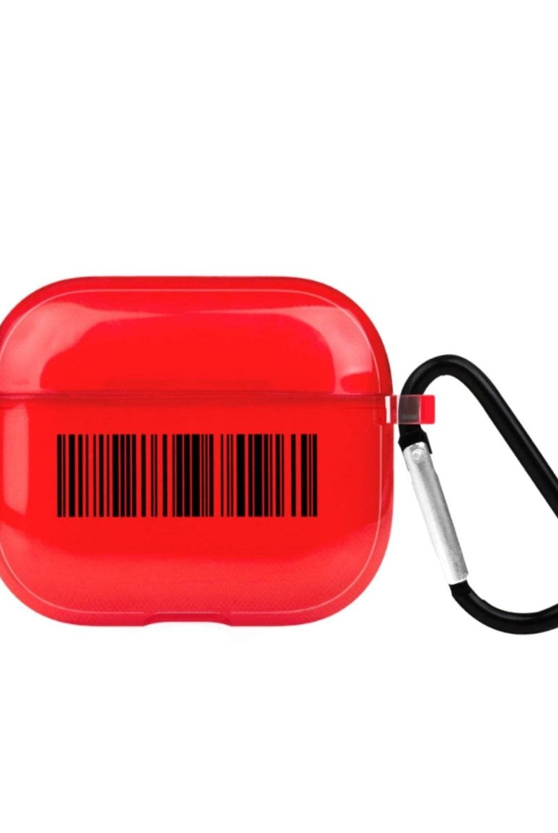 Barcode AirPods 3 Şeffaf Silikon Kılıf Kırmızı - SUMTHINCS