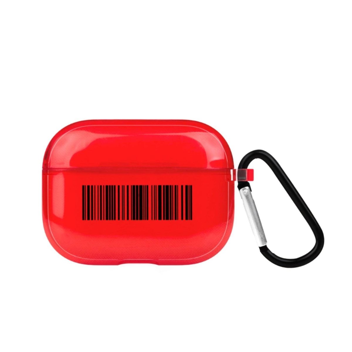 Barcode AirPods Pro Şeffaf Silikon Kılıf Kırmızı - SUMTHINCS