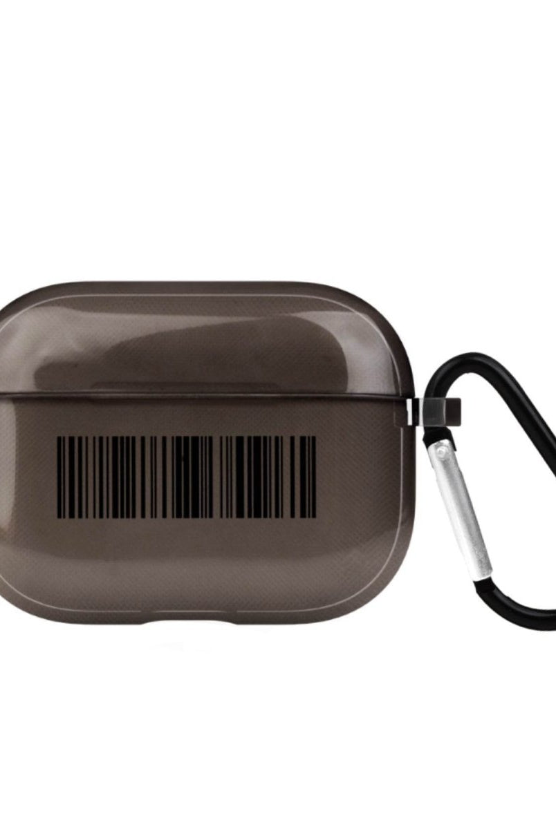 Barcode AirPods Pro Şeffaf Silikon Kılıf Siyah - SUMTHINCS