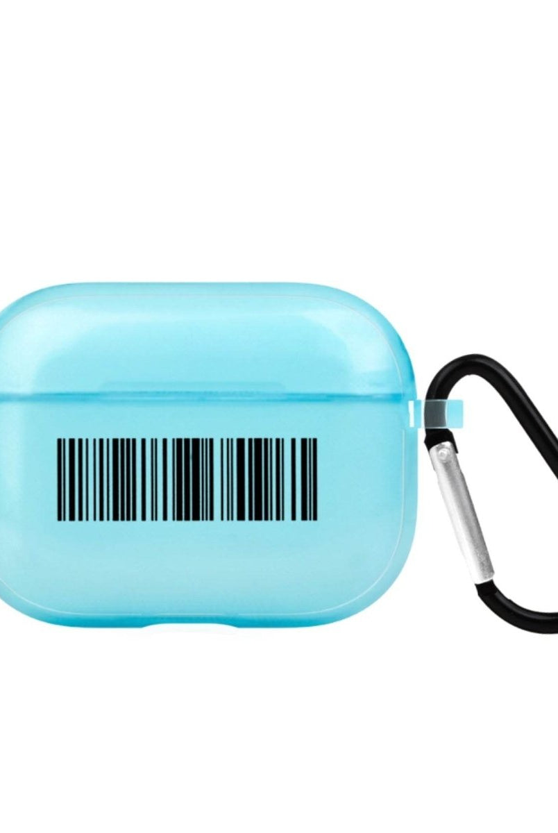 Barcode AirPods Pro Şeffaf Silikon Kılıf Mavi - SUMTHINCS