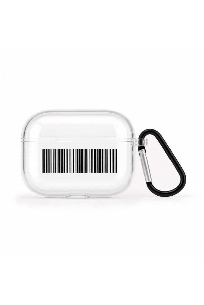 Barcode AirPods Pro Şeffaf Silikon Kılıf Beyaz Şeffaf - Sumthincs