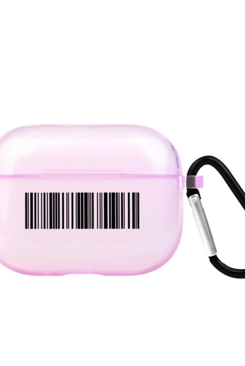 Barcode AirPods Pro Şeffaf Silikon Kılıf Lila - SUMTHINCS
