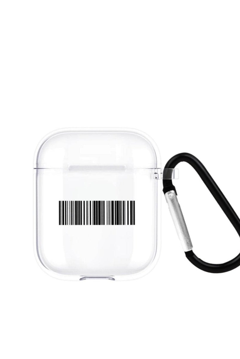 Barcode AirPods Şeffaf Silikon Kılıf Beyaz Şeffaf - SUMTHINCS
