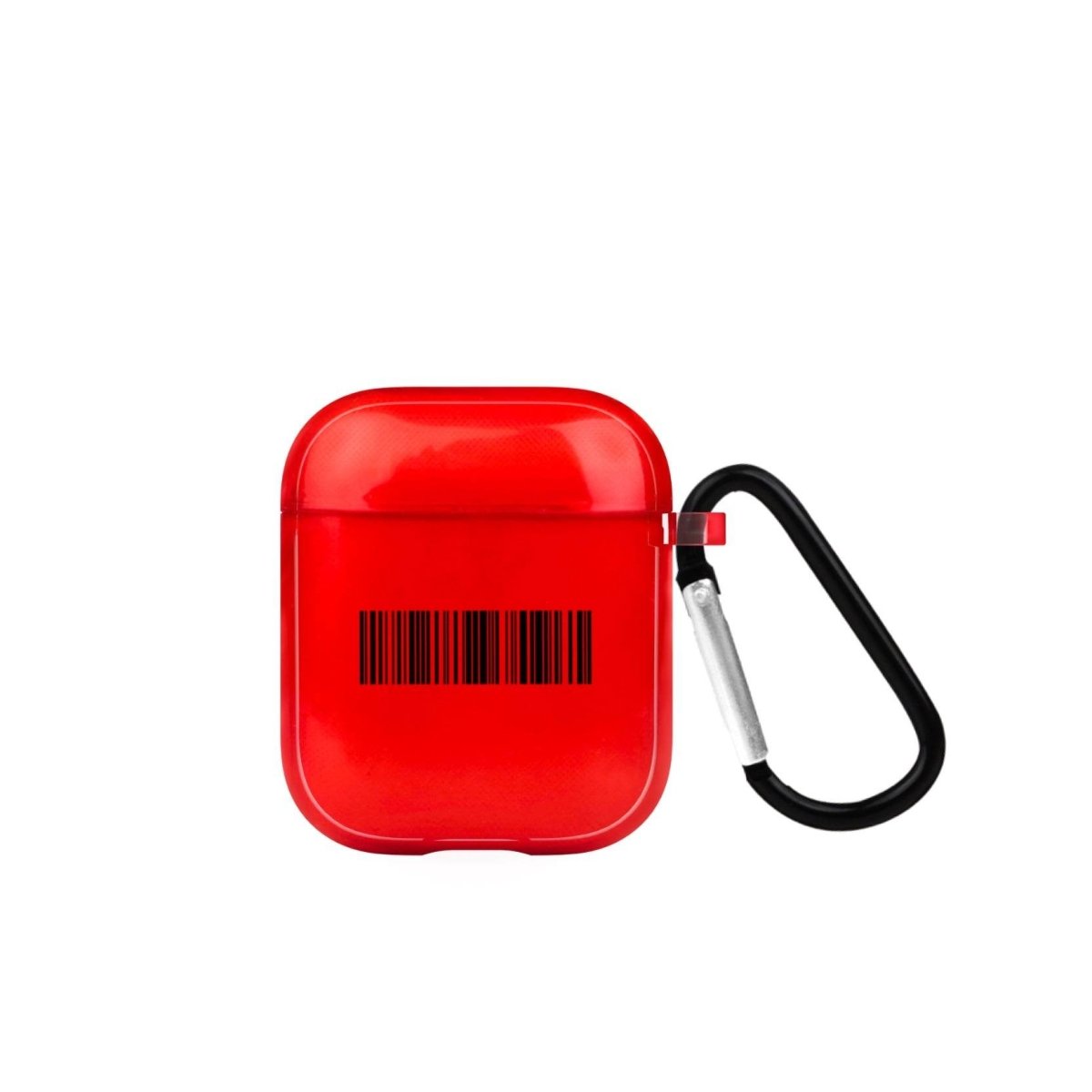 Barcode AirPods Şeffaf Silikon Kılıf Kırmızı - SUMTHINCS