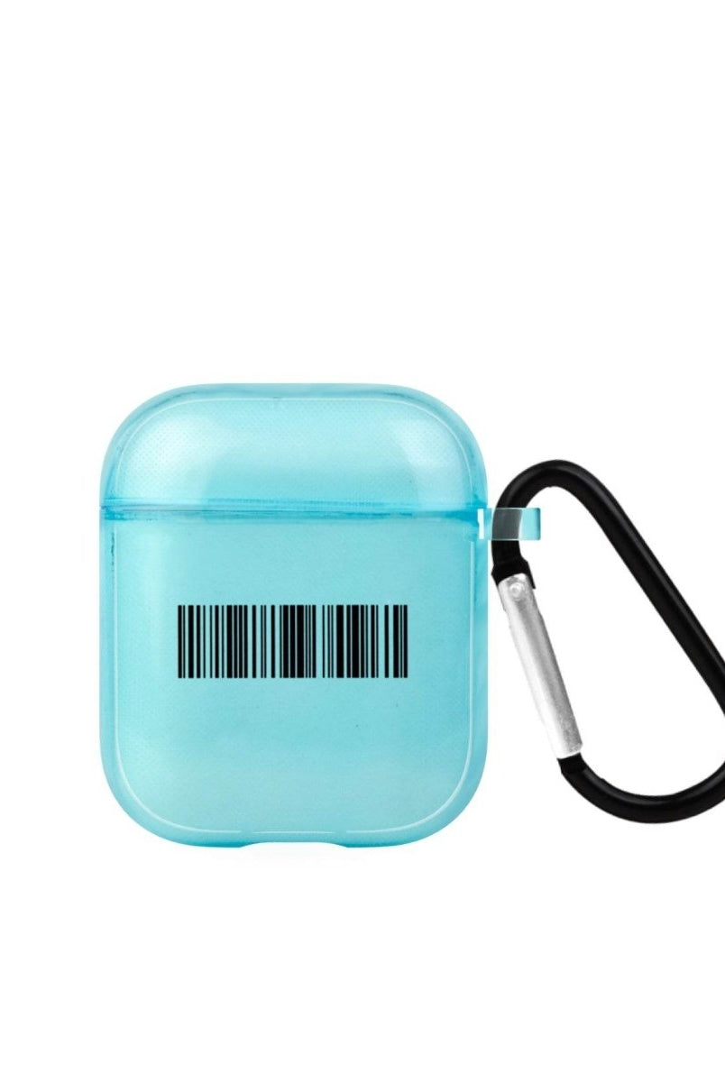 Barcode AirPods Şeffaf Silikon Kılıf Mavi - SUMTHINCS